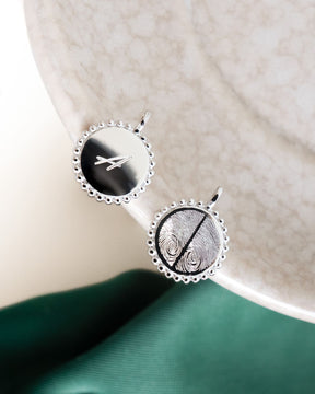 Engraving plates necklace pendant round 14mm-10