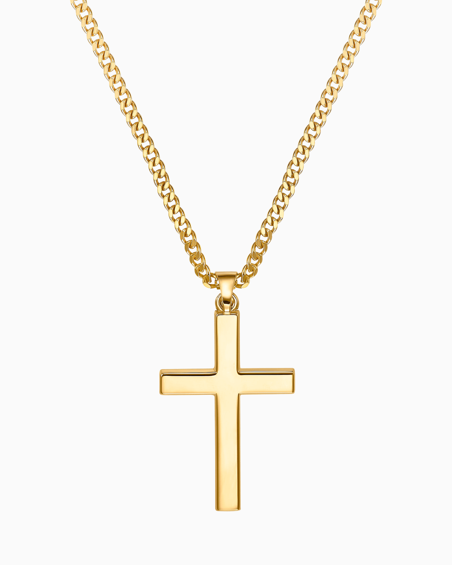 Cross necklace engraving plate pendant Polished