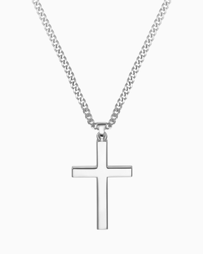 Cross necklace engraving plate pendant Polished