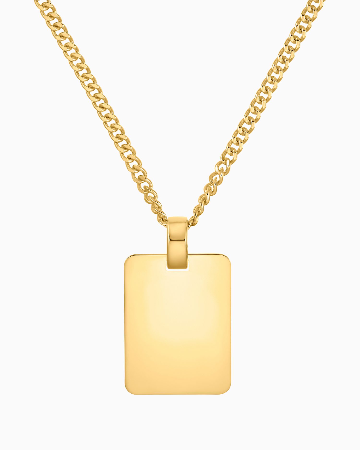 Engraving plates necklace pendant rectangle