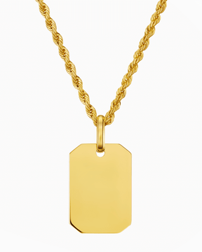 Engraving plates necklace pendant octagon