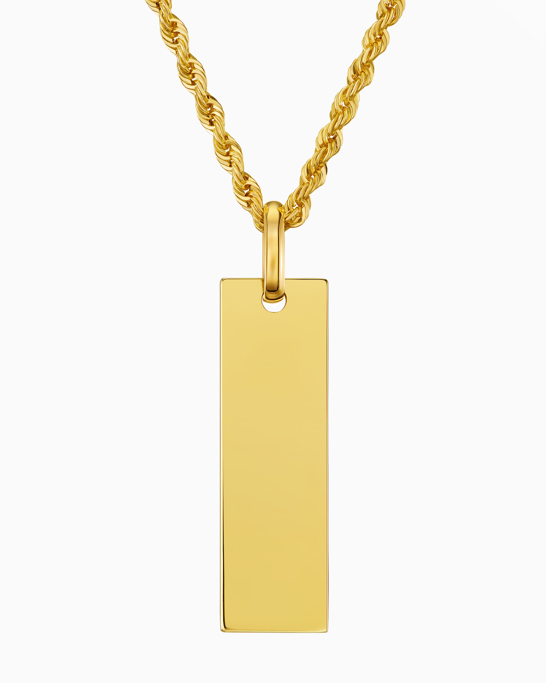 Engraving plates necklace pendant rectangle