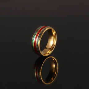 Red Fire Opal Ring - Gold