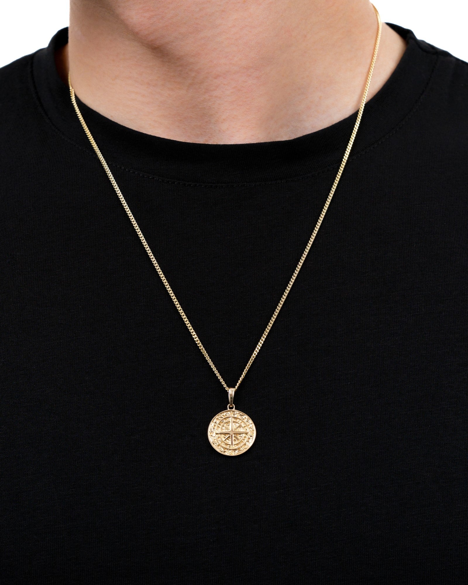 Compass necklace engraving plate