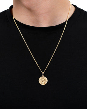 Compass necklace engraving plate