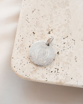 Engraving plates necklace pendant round ice matt