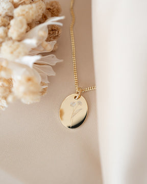 Engraving plates necklace pendant oval