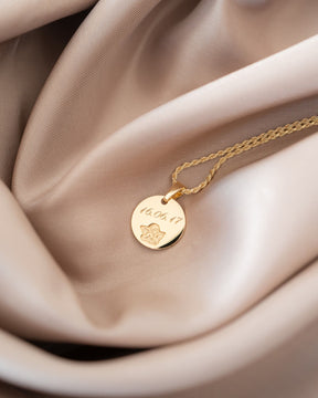 Engraving plates pendant necklace guardian angel 12mm