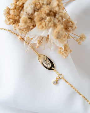 Engraving bracelet engraving plate oval zirconia-2