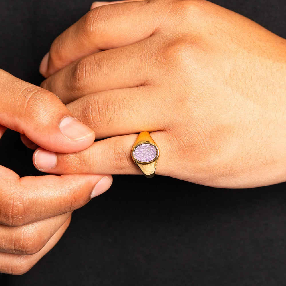 Purple Sugilite Ring - Gold