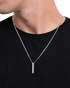 Bar necklace engraving plate pendant