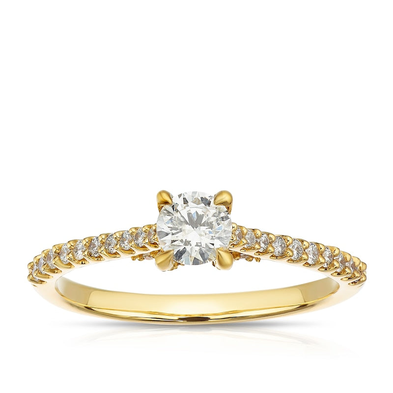 Engagement Ring 18ct Yellow Gold 0.50ct Solitaire Diamond Ring