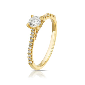 Engagement Ring 18ct Yellow Gold 0.50ct Solitaire Diamond Ring