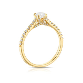 Engagement Ring 18ct Yellow Gold 0.50ct Solitaire Diamond Ring