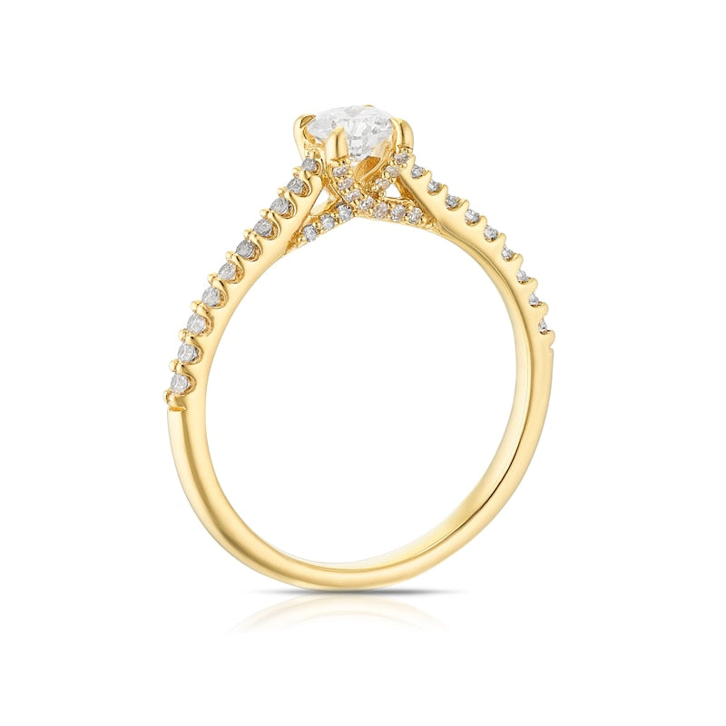 Engagement Ring 18ct Yellow Gold 0.50ct Solitaire Diamond Ring