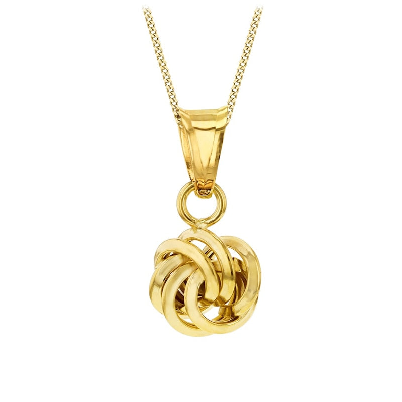 9ct Yellow Gold 18" Knot Pendant Necklace