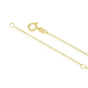 9ct Yellow Gold Textured Teardrop Pendant Necklace