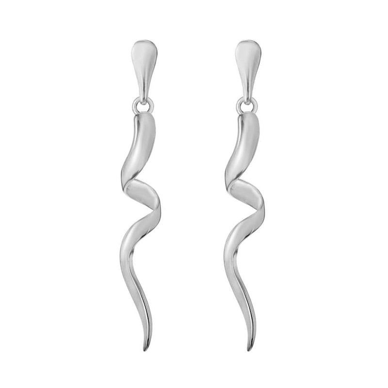Sterling Silver Twist Drop Earrings