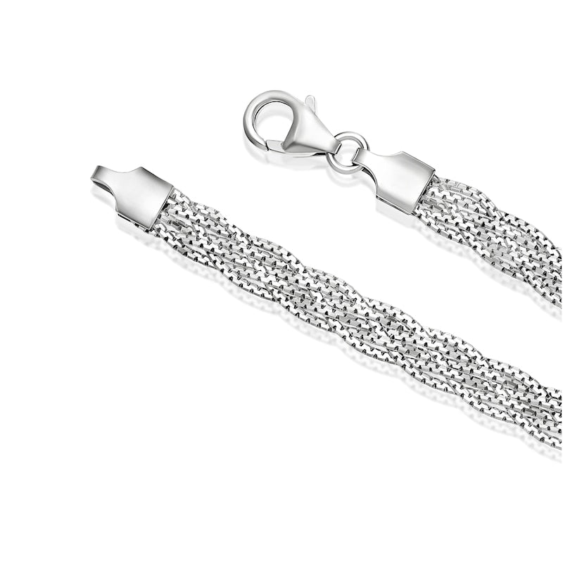 Sterling Silver Plaited Woven Chain Bracelet