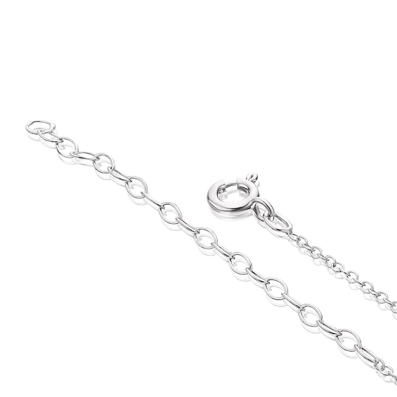 Sterling Silver 16+2" Cubic Zirconia Infinity Clover Necklace