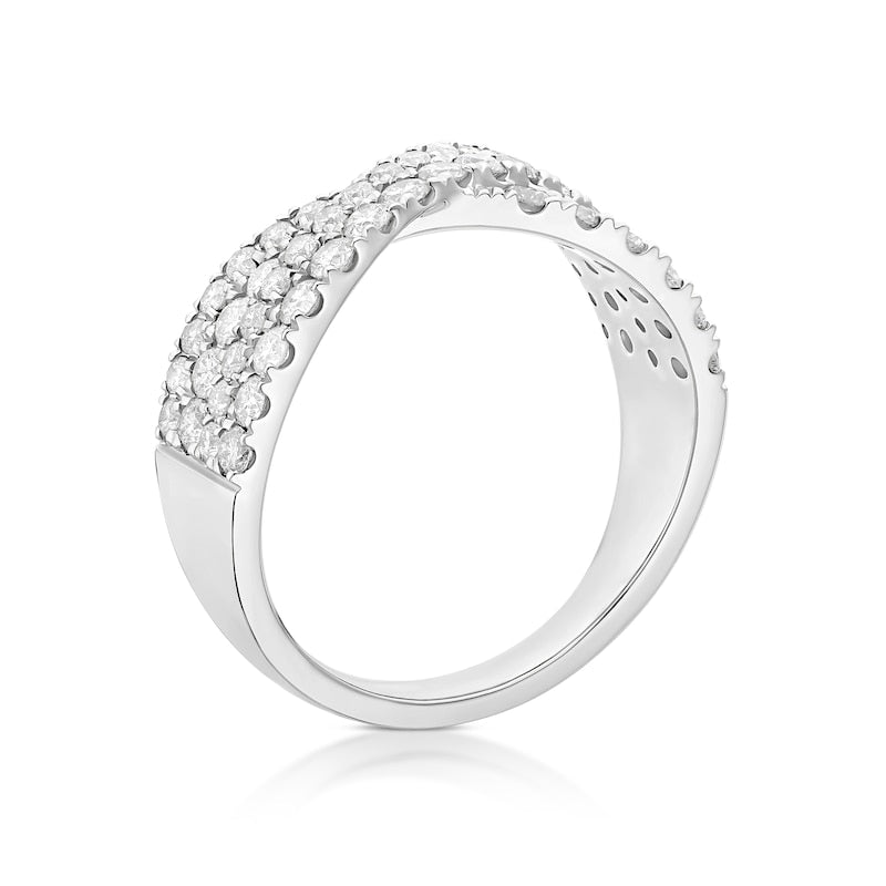 Platinum Crossover 1ct Diamond Ring