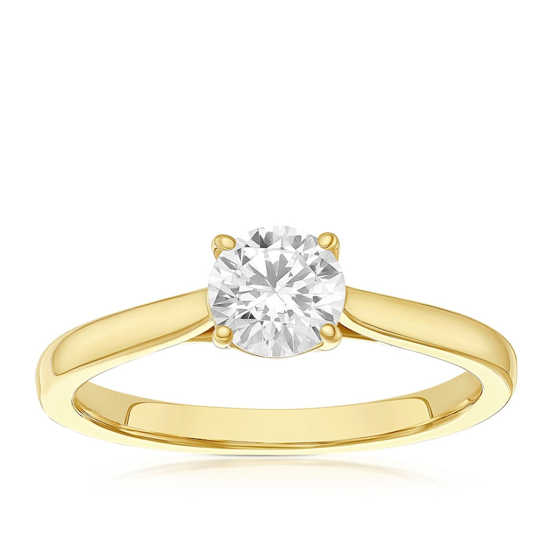 Engagement Ring 18ct Yellow Gold Solitaire 0.70ct Diamond Ring