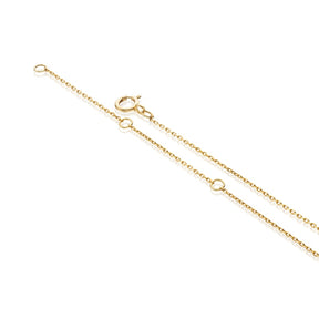 9ct Yellow Gold 18" 0.20ct Diamond Flower Shaped Pendant