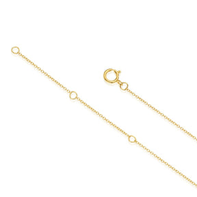 9ct Yellow Gold 18" Diamond Cross Pendant