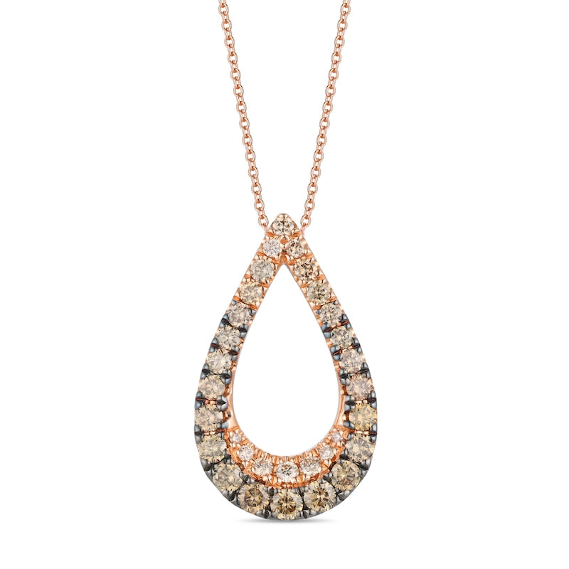 Le Vian 14ct Rose Gold Ombré Open 0.60ct Diamond Pendant