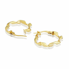 9ct Yellow Gold Open Twist Hoop Earrings