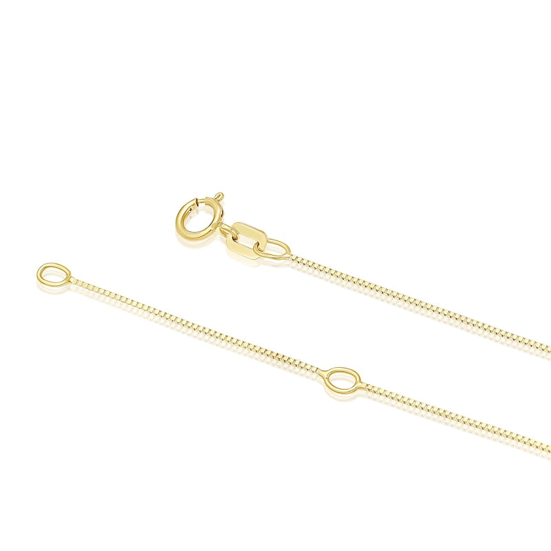 9ct Yellow Gold Scalloped Edge Teardrop Pendant Necklace