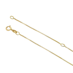 9ct Yellow Gold Large Linear Textured Teardrop Pendant Necklace