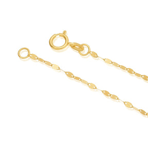 9ct Yellow Gold Small Open Circle Motif Necklace