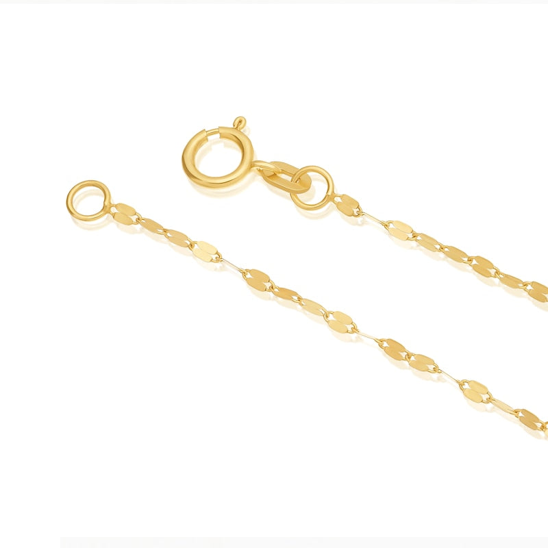 9ct Yellow Gold Small Open Heart Shaped Necklace