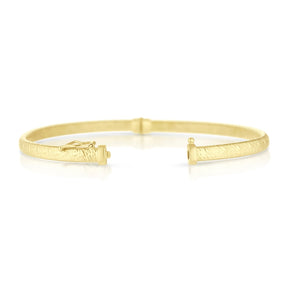 9ct Yellow Gold Textured Bangle