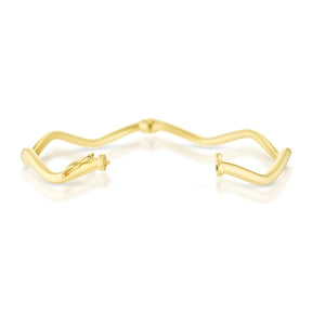 9ct Yellow Gold Polished Wave Bangle