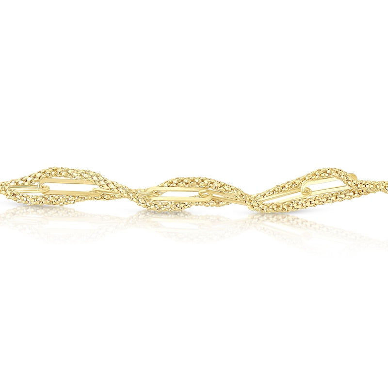 9ct Yellow Gold Twisted Chain Bracelet