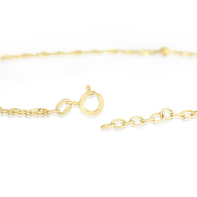 9ct Yellow Gold 6.5+1" Station Ball Sparkle Double Bracelet
