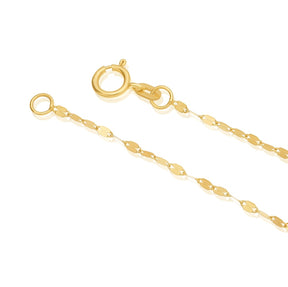 9ct Yellow Gold Small Open Circle Motif Bracelet