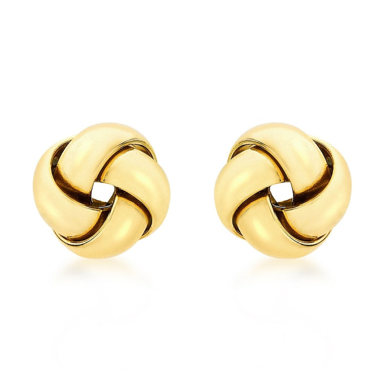 9ct Yellow Gold Knot Stud Earrings