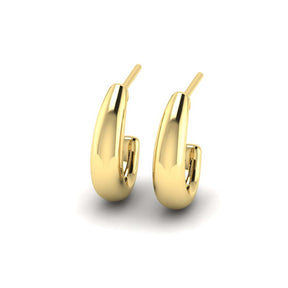 KLEORA ODYSSEY Modern Electrum™ Thin J-Hoop Earrings