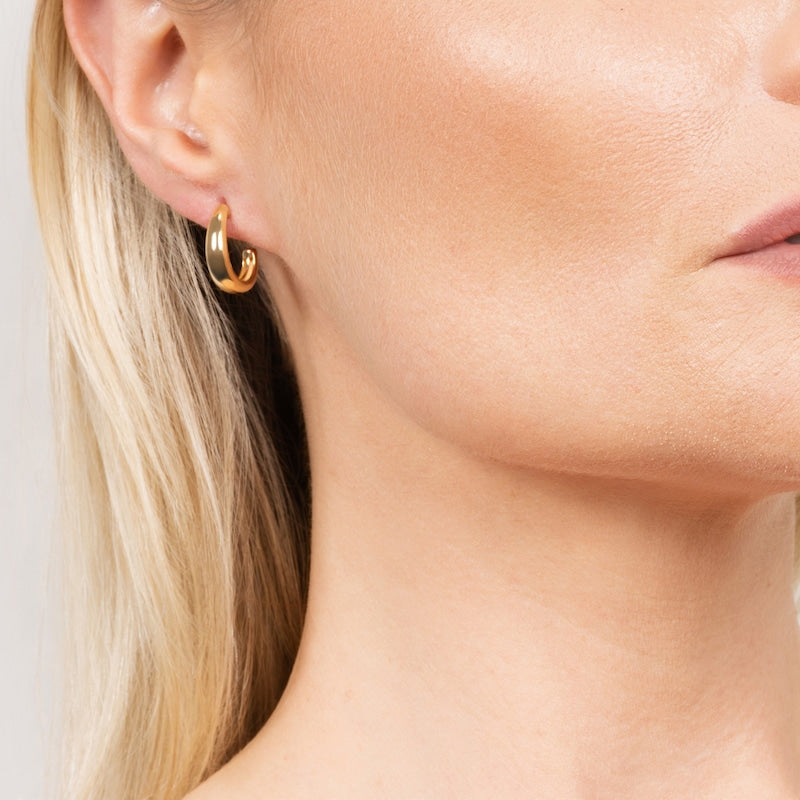 KLEORA ODYSSEY Modern Electrum™ Thin J-Hoop Earrings
