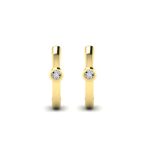 KLEORA AURORA Modern Electrum™ Miracle Plate Diamond Hoop Earrings