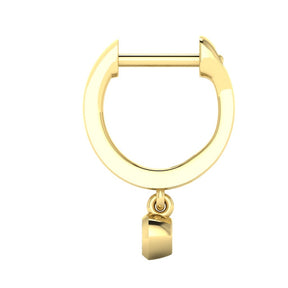 KLEORA AURORA Modern Electrum™ Miracle Plate Diamond Droplet Hoop Earrings