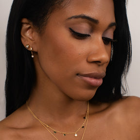 KLEORA AURORA Modern Electrum™ Miracle Plate Diamond Droplet Hoop Earrings