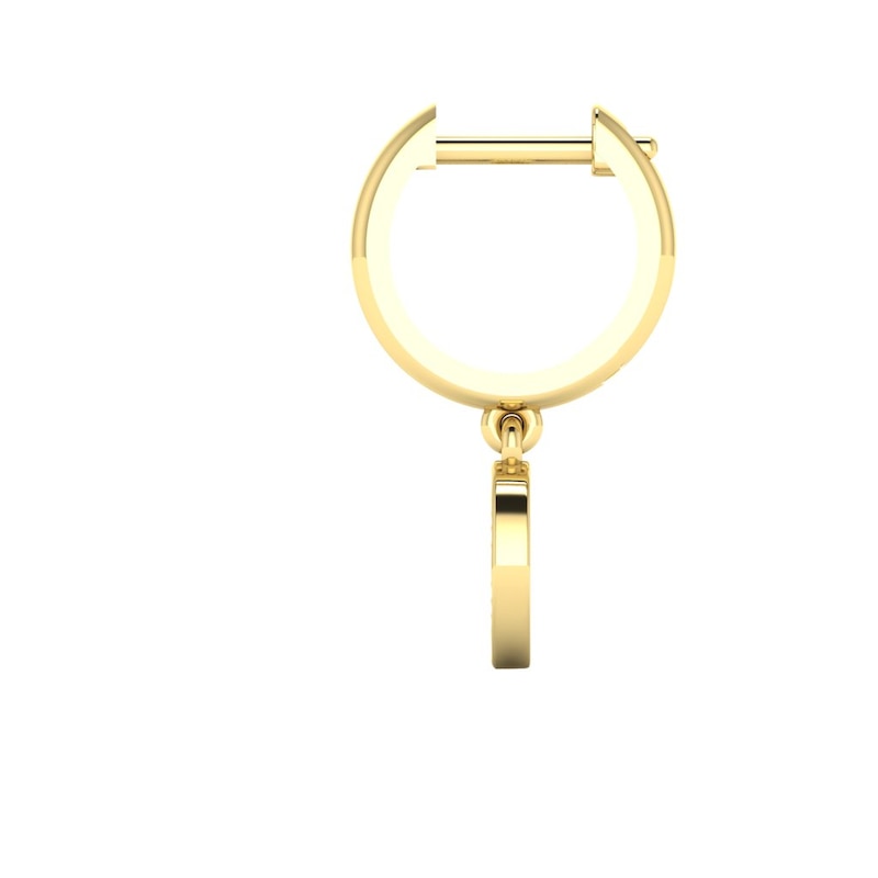 KLEORA IRIS Modern Electrum™ Diamond Cats Eye Circle Droplet Hoop Earrings