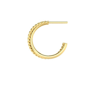 KLEORA CONTORTO Modern Electrum™ Rope & Polished Crossover Hoop Earrings