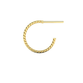 KLEORA CONTORTO Modern Electrum™ Rope & Polished Hoop Earrings