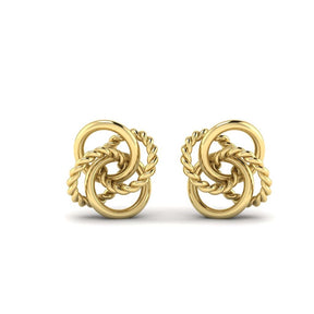 KLEORA CONTORTO Modern Electrum™ Rope & Polished Twist Stud Earrings