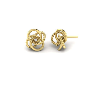 KLEORA CONTORTO Modern Electrum™ Rope & Polished Twist Stud Earrings